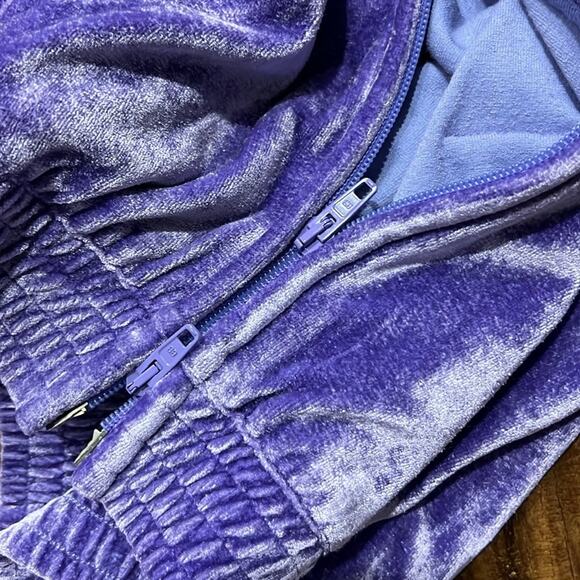 Balenciaga Zipped Velvet Hoodie Purple Sequin Velvet Hoodie XL AUTHENTIC - Picture 10 of 13